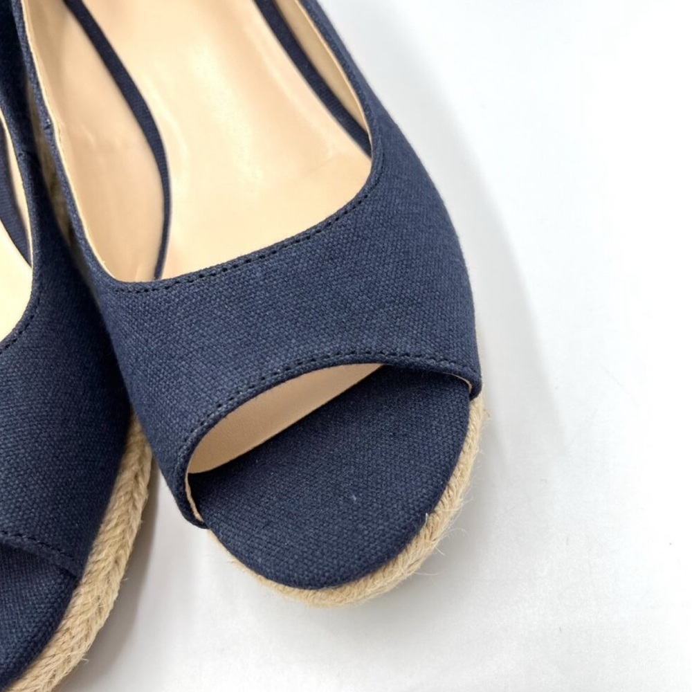 Bandolino Womens Size 6.5 Nuri 7 Navy Blue Espadrilles Wedges Heels Shoes - Picture 3 of 8
